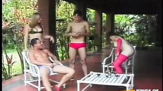 Two guys fuck their sloppyasses outdoors then have rough anal👌