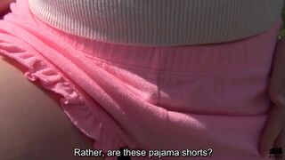'Super Hot Asian Bride Rides for Pleasure Outdoors'