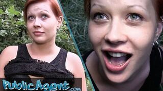 Hot Redhead Czech Neighbor Swallowing Load In Public