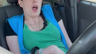 Cute Brunette Teases淫self with Intense Masturbation During Lunch Break