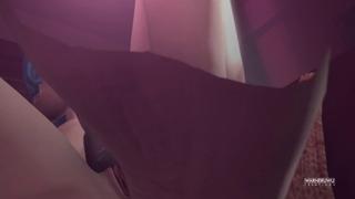 UWU - Blue Hair Teen Solos in Stepdad's Office with Toy