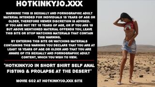 Hotkinkyjo in brief shirt solo ass🍑 play and stretching at the desert