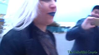 Sexy Tattooed Ex-Girlfriend doing her first Cumwalk in Amsterdam
