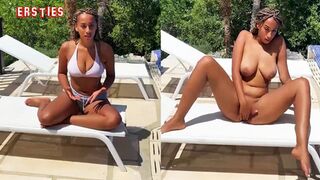 Ersties - Naomi fingert sich ausgiebig nach einem Bad im Pool