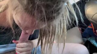Public backseat fucking
