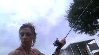 mollys public up skirt no panties n fishing