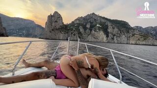 Italian skipper fucks american tourist on his boat