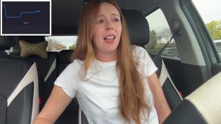  Busty drive-thru encounter without a bra, ultra sexy!