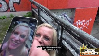 Public Mature Lady Engages in Outdoor Threesome with Guys
