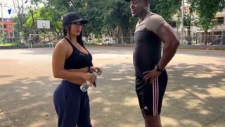 Coach flashes big black dick🌭 to Busty Silvana Lee - Xander Black