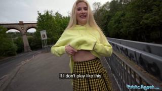 Blonde Agent Fucked Deep Outdoors